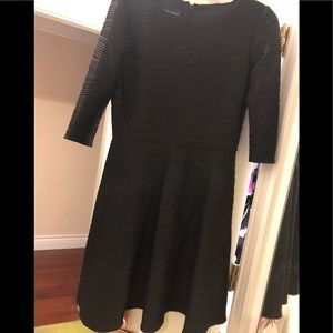 Donna morgen black fit and flare dress